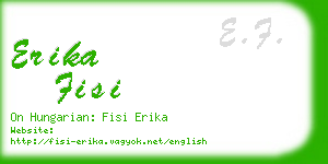 erika fisi business card